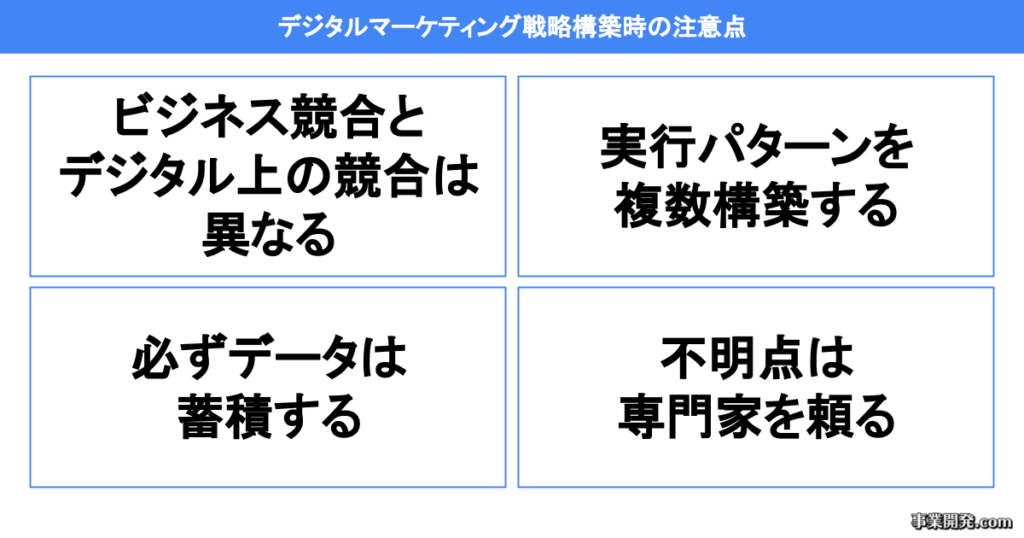 デジタルマーケティング戦略構築時の注意点